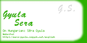 gyula sera business card