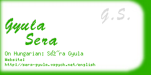 gyula sera business card